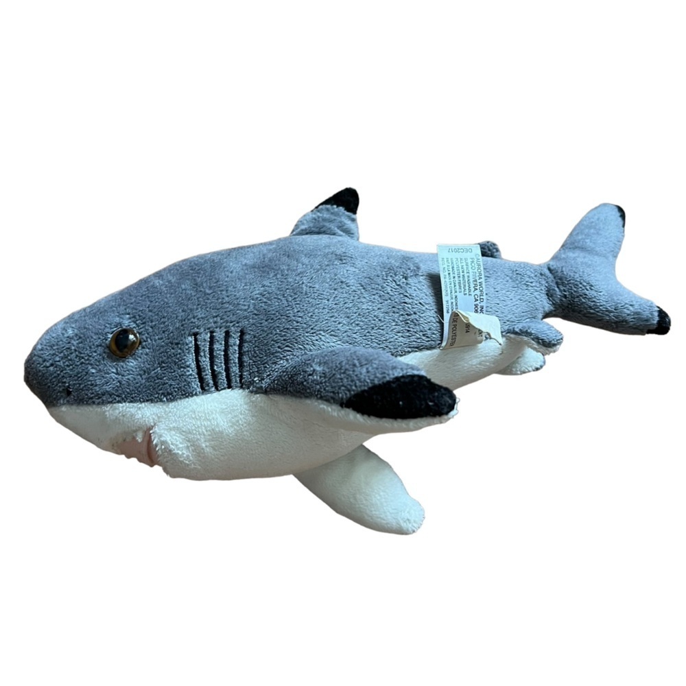 Destination Nation Blacktip Shark Plush Stuffed Animal‎ Toy Gray White